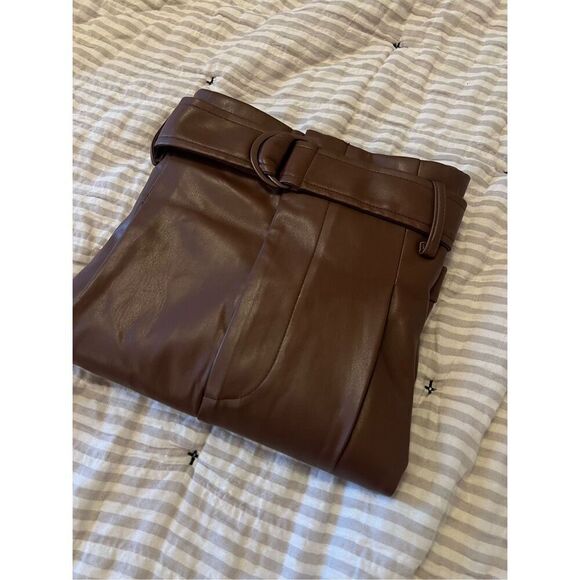 LULUS VEGAN LEATHER SHORTS - Picture 11 of 12